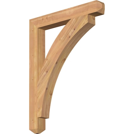 Ekena Millwork Thorton Craftsman Smooth Bracket, Western Red Cedar, 3 1/2"W x 28"D x 36"H BKT04X28X36THR04SWR